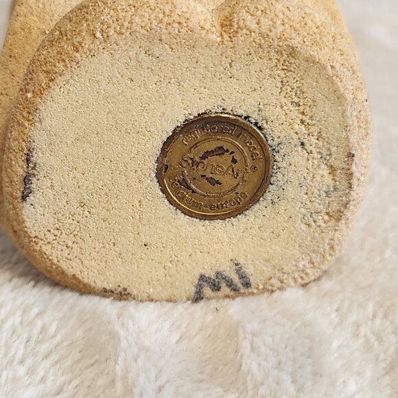 Sand Art Girl with Bouquet of Flowers Sculpture Belgium Figure Registered 6 in. - Picture 7 of 10